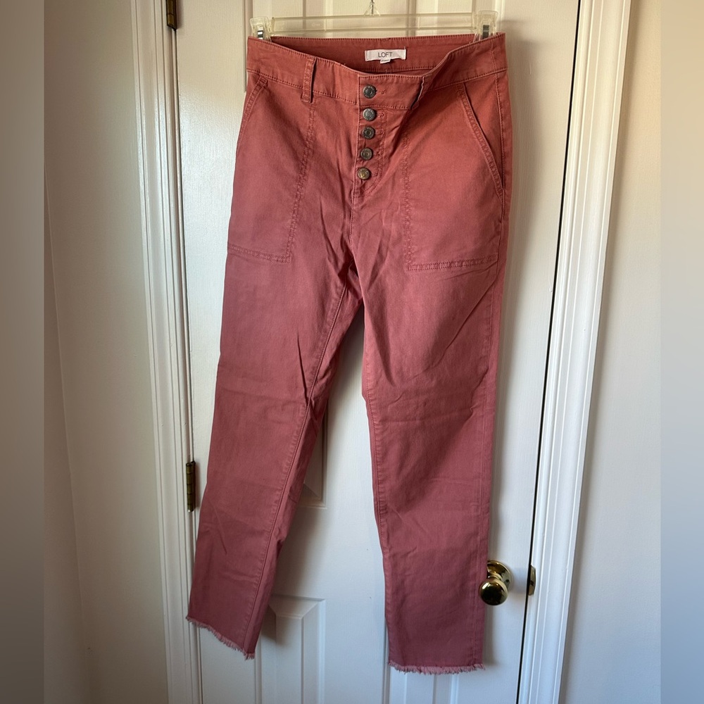 Loft Tall Monroe Slim Chino Utility Pants Size 4T NWT